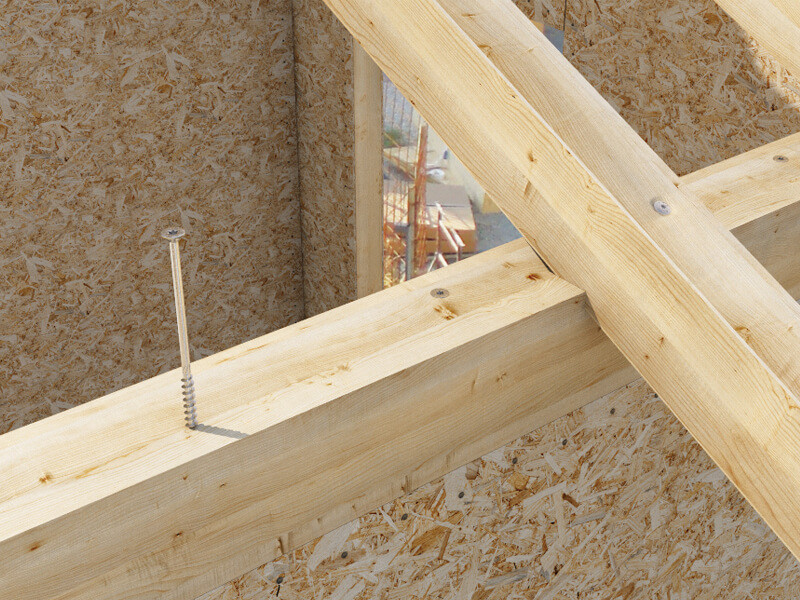 Surub pentru lemn cap inecat 6 x 160 zn Argintiu