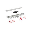 Rigolă pentru duș cu grătar din inox și sifon gravitațional, L 660 mm