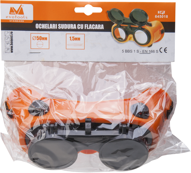 Ochelari sudura cu flacara 50 x 1,5 mm