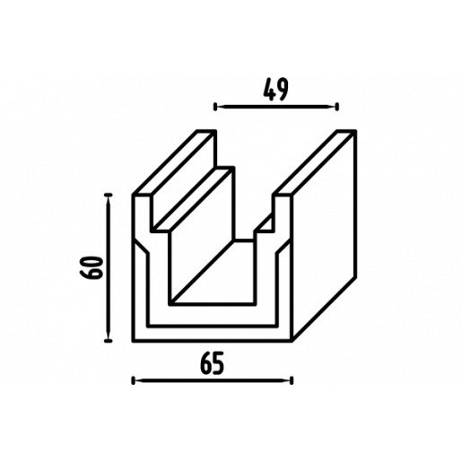 Rigolă carosabilă din beton gri, 37x65x60 cm
