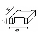 Capac rigolă carosabilă dublu armat, 49x30x15 cm
