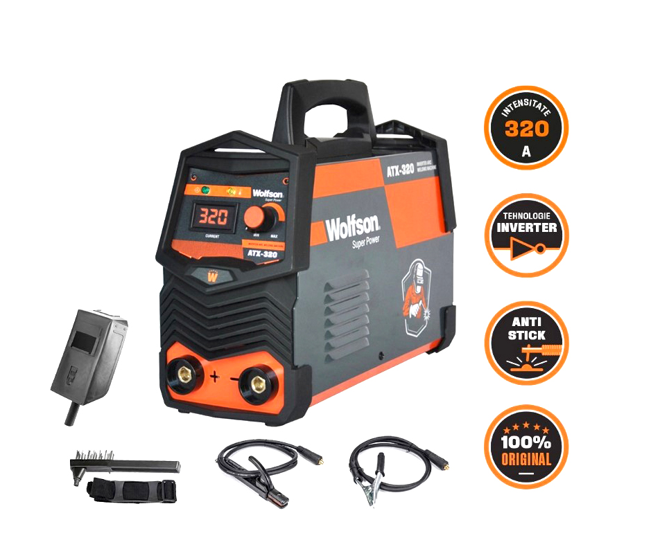 Aparat de sudura WOLFSON, ATX-320 cu invertor MMA