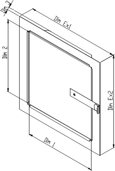 Usita vizitare inox cu zăvor Eco 150x200 mm,