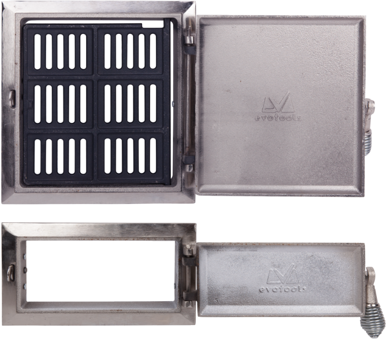 Usa soba, cenusar Leo nichelata inaltime 275 + 140 mm, latime  255 mm