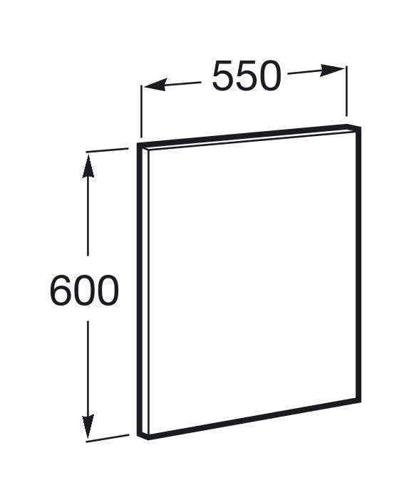 Oglinda Neo 55x60 cm alb lucios 