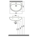 Lavoar Neo 60 cm alb