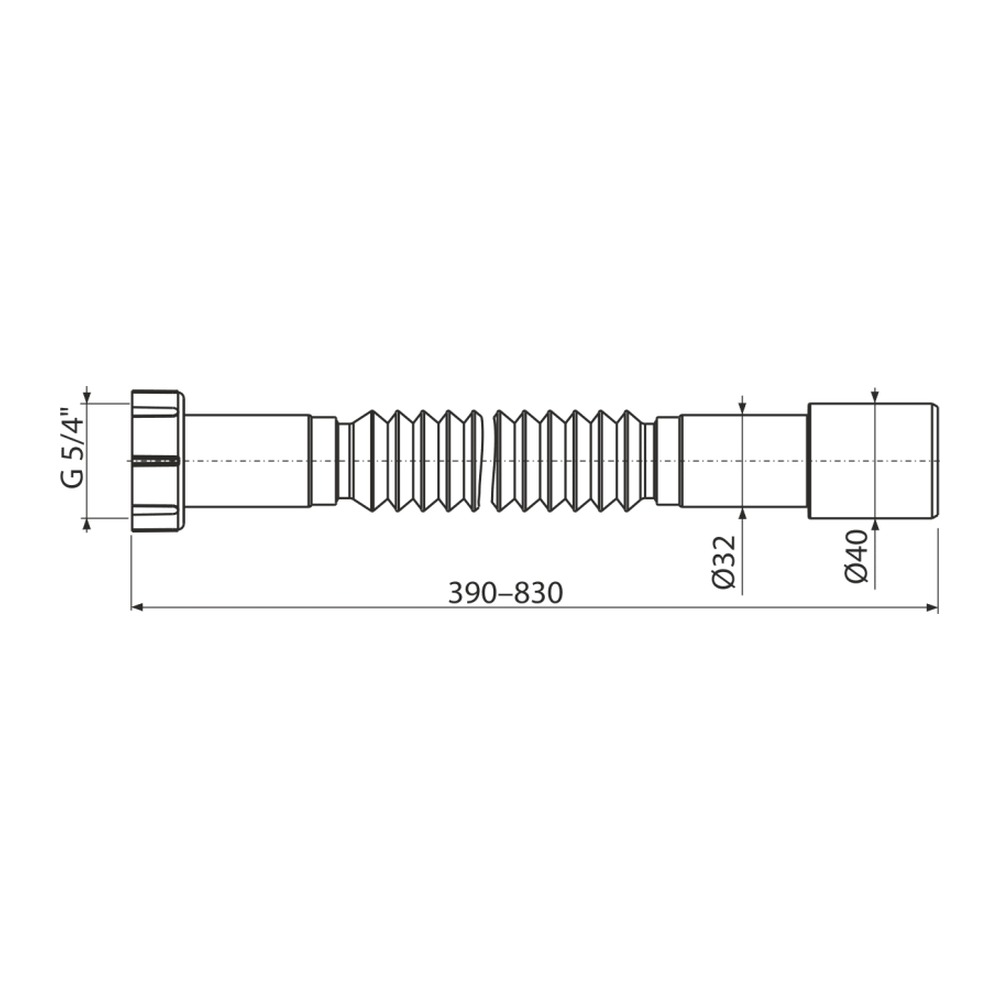 Racord flexibil cu piuliţă plastic 5/4"×32/40