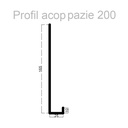 Profil acoperire pazie, RAL 7016, gri mat, pentru țiglă metalică, 0,4x200x2000 mm