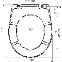 Capac WC cu SOFTCLOSE universal A604 duroplast alb 37x44,5 cm