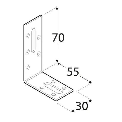 KRD 2 - Colțar reglabil 70x55x30x2,0 mm