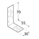KRD 2 - Colțar reglabil 70x55x30x2,0 mm