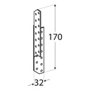 LK2 - Ancoră pană-căprior dreapta 32x170x2,0 mm