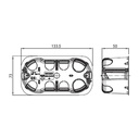 Doză aparat gipscarton Gewiss GW24404PM modulara, 4 module, 133x73x50 mm