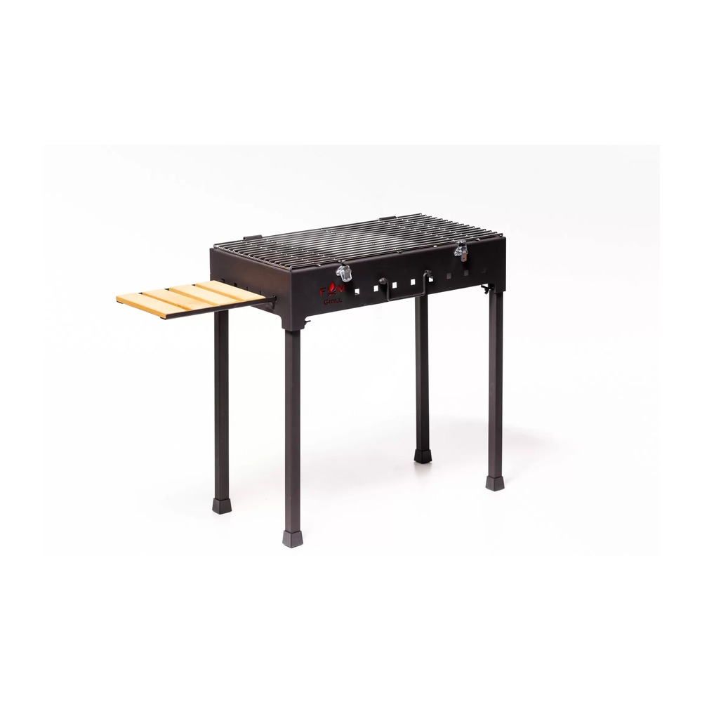 Gratar portabil FM Grill Premium, carbuni - lemn, otel, portabil 58 x 30 cm