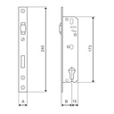Broasca tip Y cu rola EvoTools, adancime 20 mm, placa frontala 16x240 mm