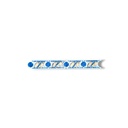 List ceramic decor 200x50 mm, brau, blue