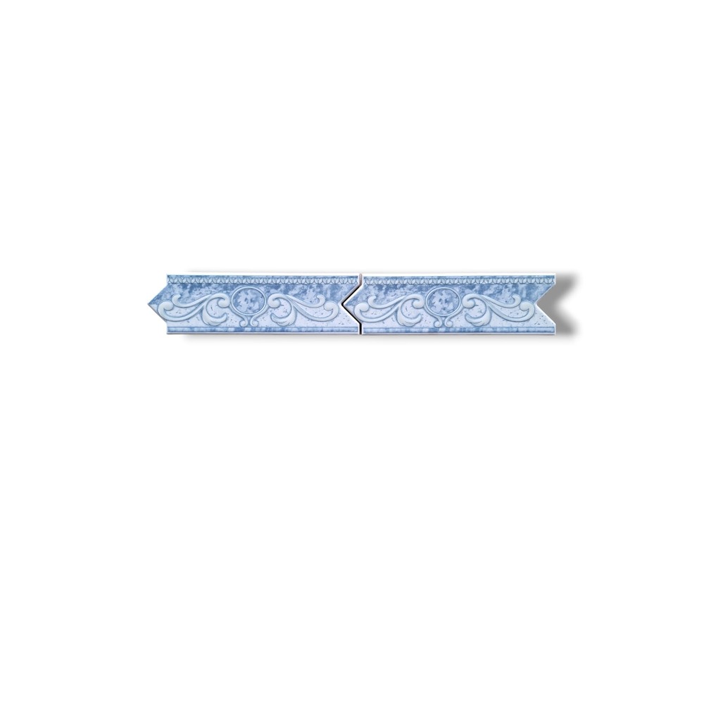 List ceramic decor 250x80 mm, albastru