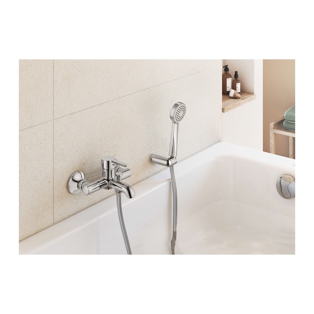 Pachet baie 3 în1 Roca Carelia baterie lavoar + baterie cadă + set duș