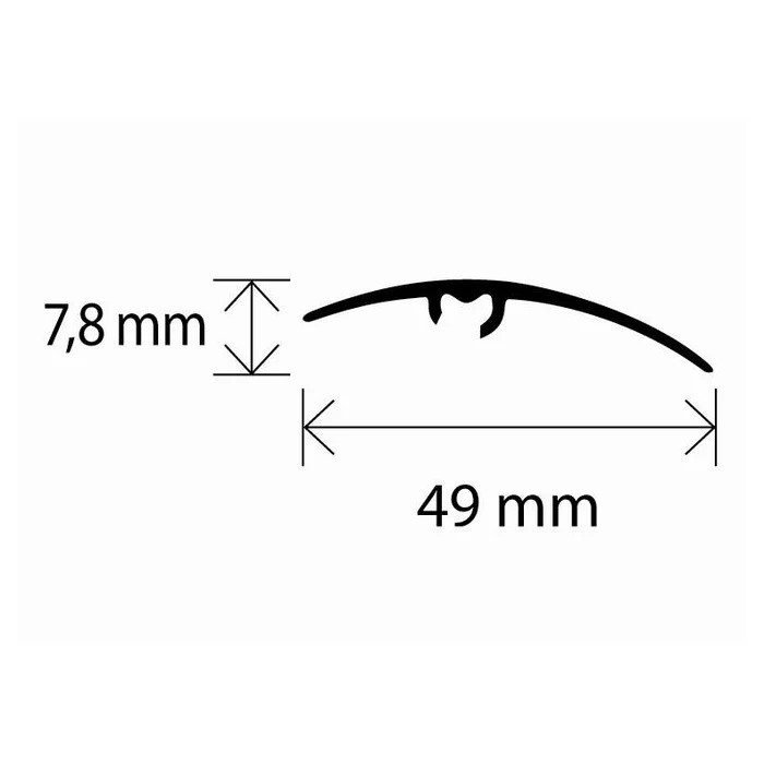 Profil de trecere aluminiu SET S65 auriu, diferență de nivel, montaj șurub ascuns, 4.9x93 cm