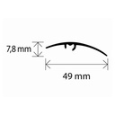 Profil de trecere aluminiu SET S65 auriu, diferență de nivel, montaj șurub ascuns, 4.9x93 cm