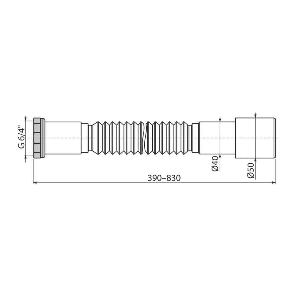 Racord Flexibil Pvc 1/2-3/8'' Fi 50Cm