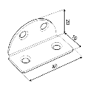 Colțare universale pentru lucrări mici de tâmplărie și mobilier KSZ 1, 40x19x4 mm
