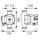 Pompa de recirculare FERRO 32-60 180 mm 0301W
