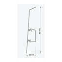 Plintă PCV pentru podea NG 80mm/2,5m Alb