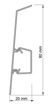 Plintă PCV stejar chihlimbar pentru podea NG 80 mm, 2.5 ml