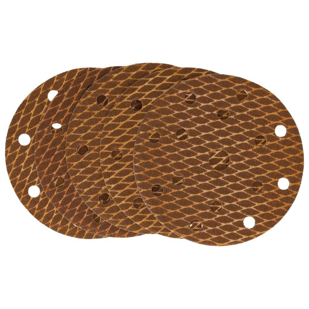 Hârtie abrazivă rotundă, Anti-clogg, 150 mm, #240, velcro, set 5buc