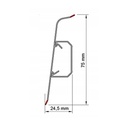 Plintă cu canal din PVC pentru parchet SG75 Stejar Rubens, 2200x75x24.5 mm