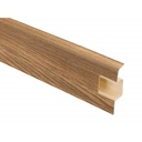 Plintă cu canal din PVC pentru parchet SG75 Stejar Rubens, 2200x75x24.5 mm