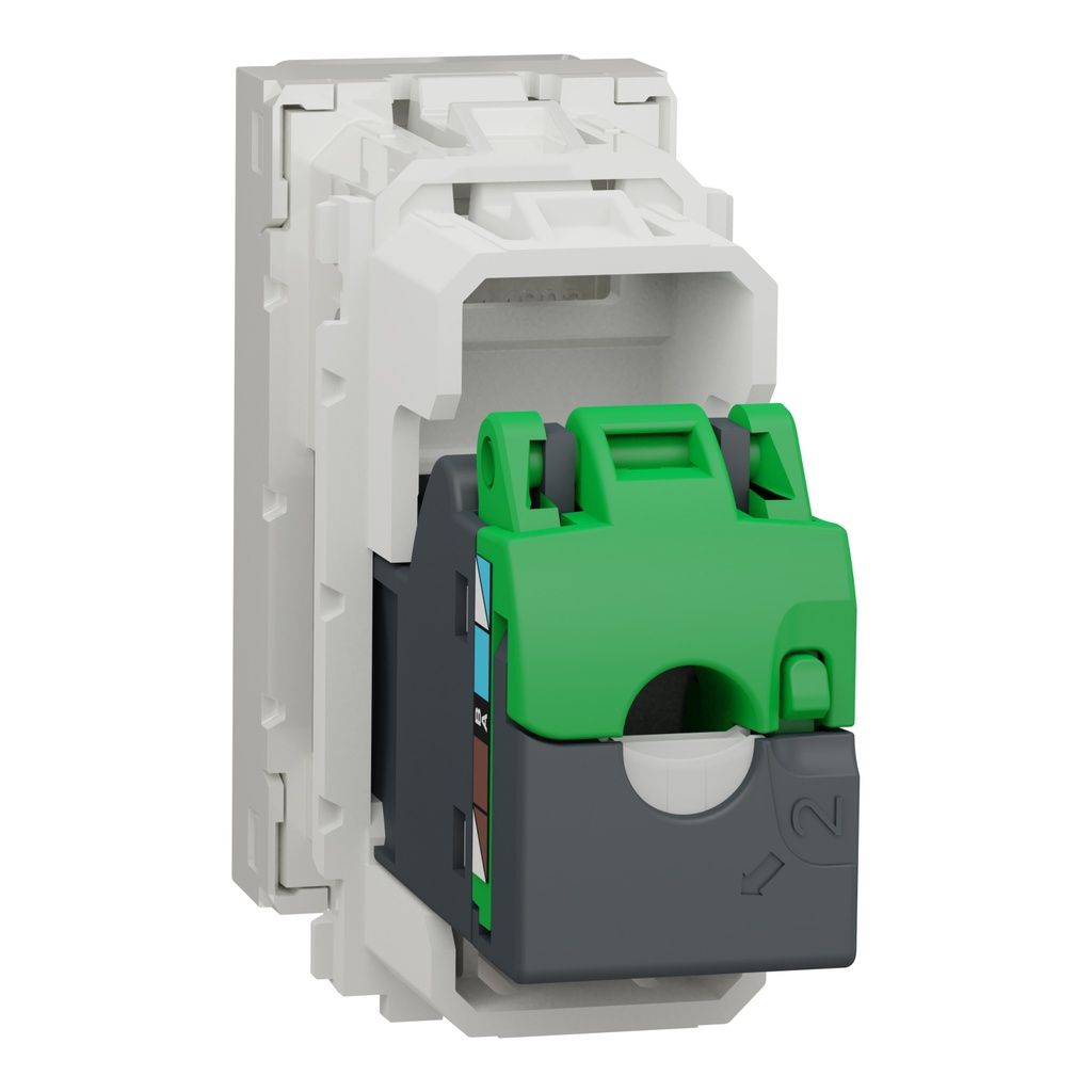 Priză date simplă Schneider Unica albă, RJ45, CAT5 UTP, 1modul