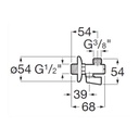 Robinet colțar cu filtru Roca 1/2"x3/8" crom