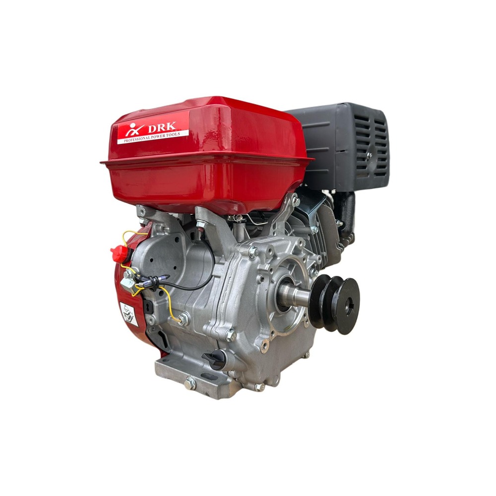 Motor pe benzină pentru motocultor, DRK GX-390, 13 CP, 4 timpi, ax pană 25 mm, echipat cu fulie dublă