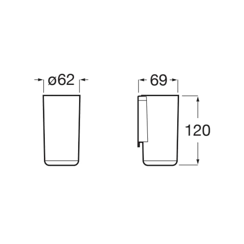 Suport periuțe de dinți suspendat, Sonata, matt black
