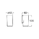 Suport periuțe de dinți suspendat, Sonata, matt black