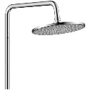 Coloană de duș cu baterie Fayans Phoenix-N, duș fix Ø23 cm, pară duș 3 funcții, crom