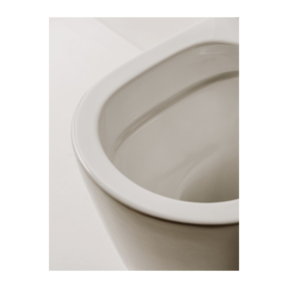 Vas WC stativ compact, Rimless, lipit de perete, evacuare dublă