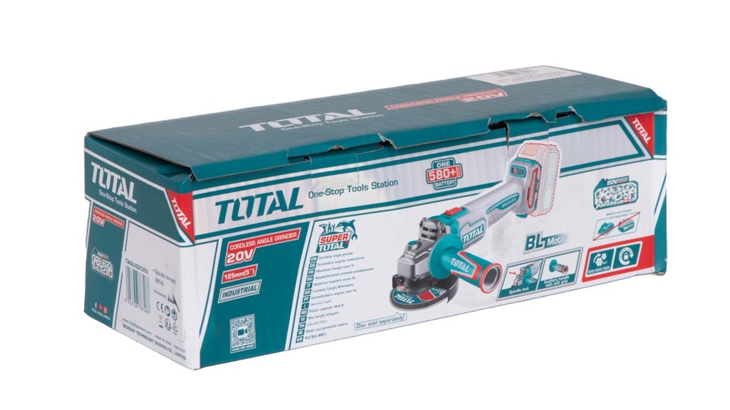 Polizor unghiular, TOAL TAGLI221253, 125 mm, 20 V, fara acumulator