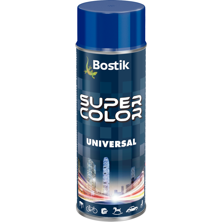 Spray vopsea Bostik Color Universal, RAL 5005 albastru semnal interior/exterior, 400 ml