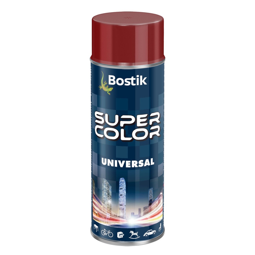 Spray vopsea Bostik Color Universal, RAL 3011 roșu închis interior/exterior, 400 ml