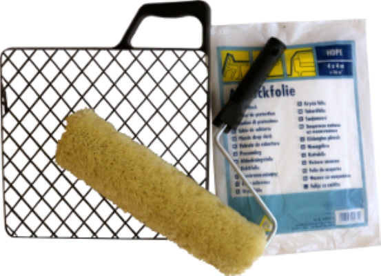 Set zugravit 3 trafalet, gratar, folie protectoare