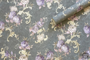 Tapet vinil pentru living, stil floral, gri, model Agava, dimensiune 1.06m x 10,05m