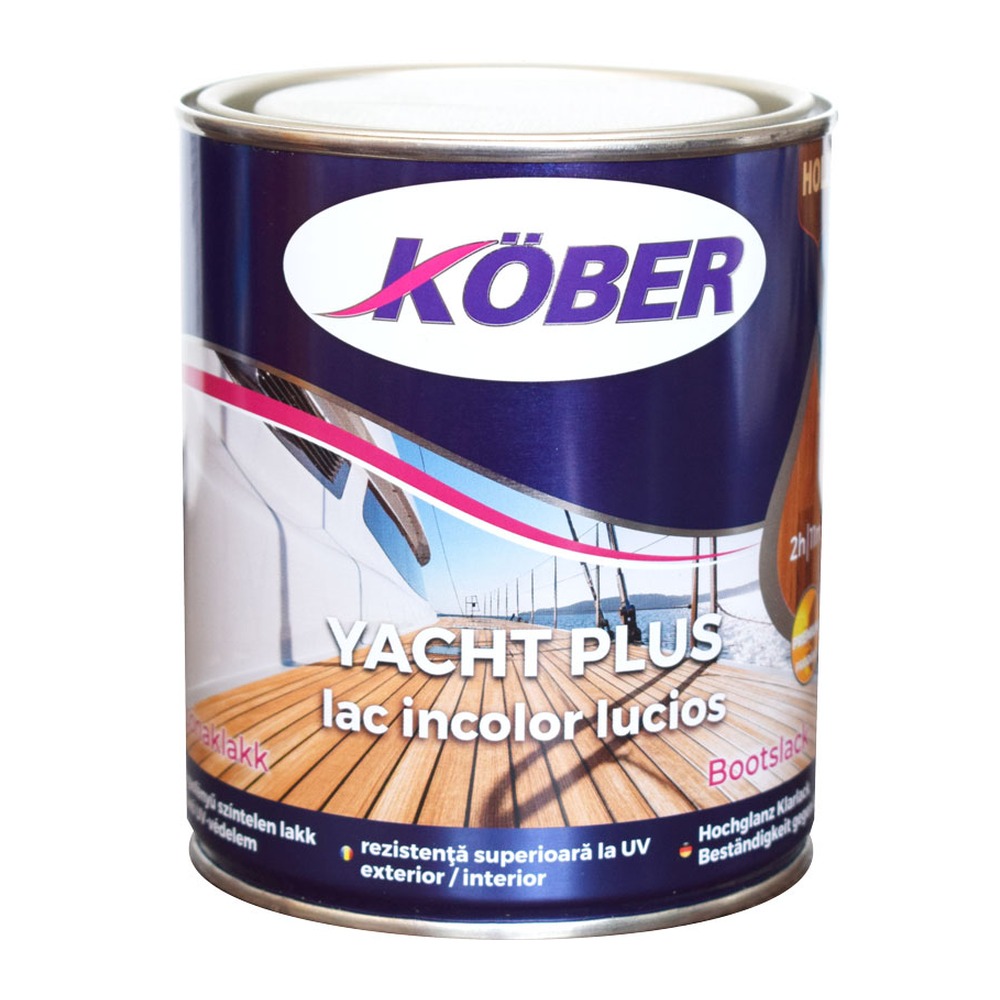 Lac alchidic incolor KOBER Yacht plus profesional, 0.75 l