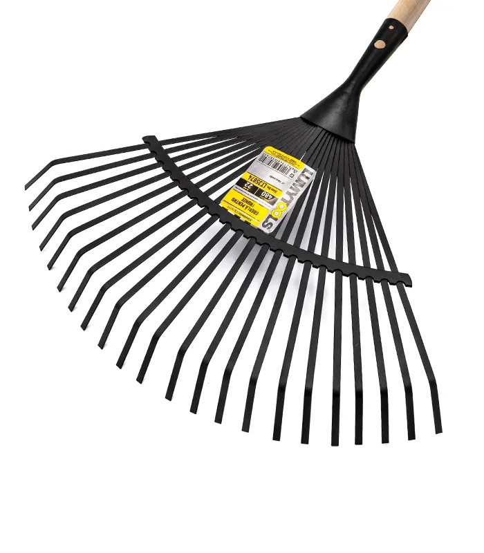 Greblă pentru frunze flexibilă fără coadă, 22 dinți
