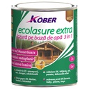 Lazură Kober Ecolasure Extra 3 in 1 pe bază de apă, castana, 0.75 l