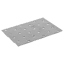 Placă perforată plată din otel zincat pentru constructii de lemn, 120x80x2 mm