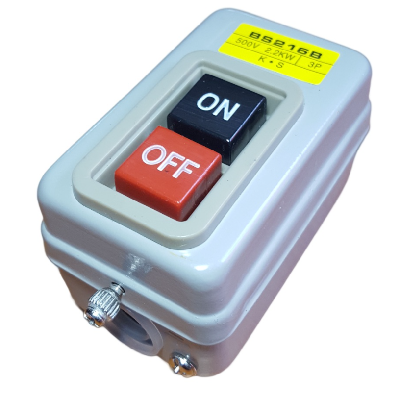 Întrerupător de forță ON/OFF BS-216B, carcasă metalică, montaj interior/exterior