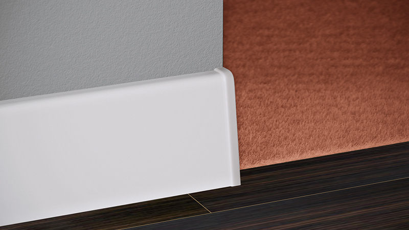 Capete pentru plintă MDF, alb, dimensiuni 60 mm, 2 buc/set